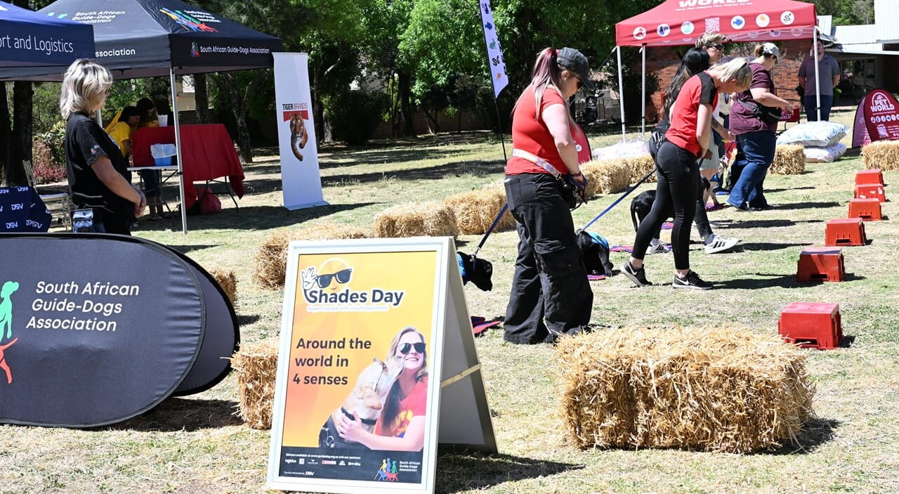 SA Guide dogs training demonstration at the Shades day campaign launch in Johannesburg