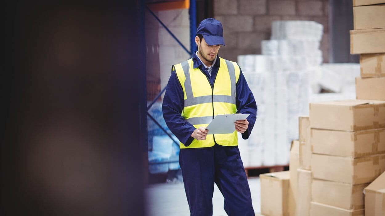 DSV employee moving bonded warehouse shipments