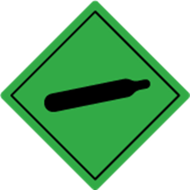 Ikke-brennbar komprimert gass