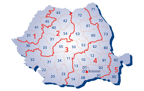 Terminaalialuekartta - Romania