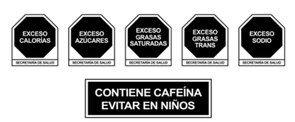 Sellos para Etiquetado NOM 051 Alimentos y Bebidas